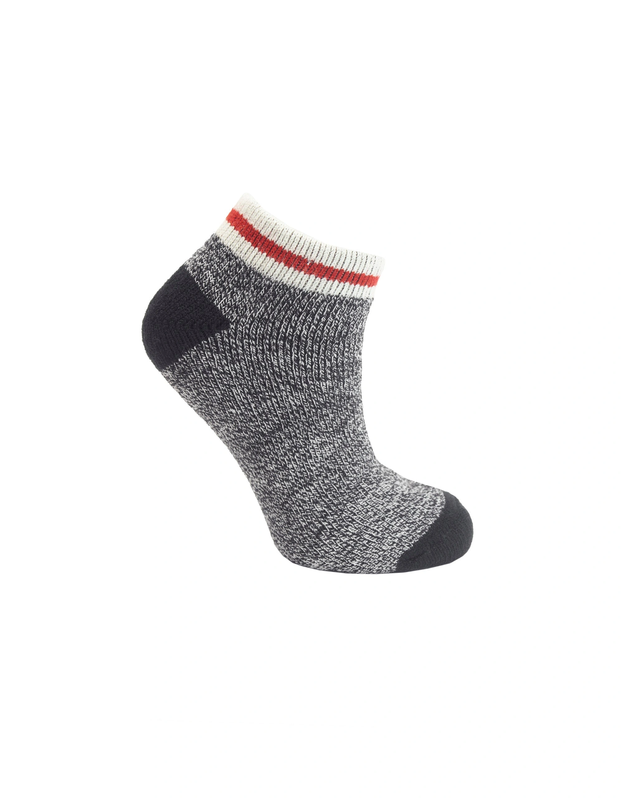 Cozy Cabin Ankle Socks: Brushed Fleece Comfort, Black Edition.